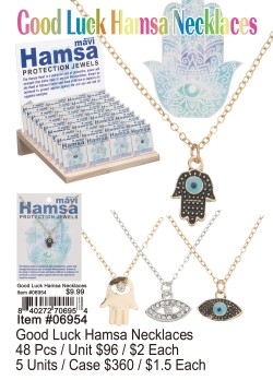 Good Luck Hamsa Necklaces